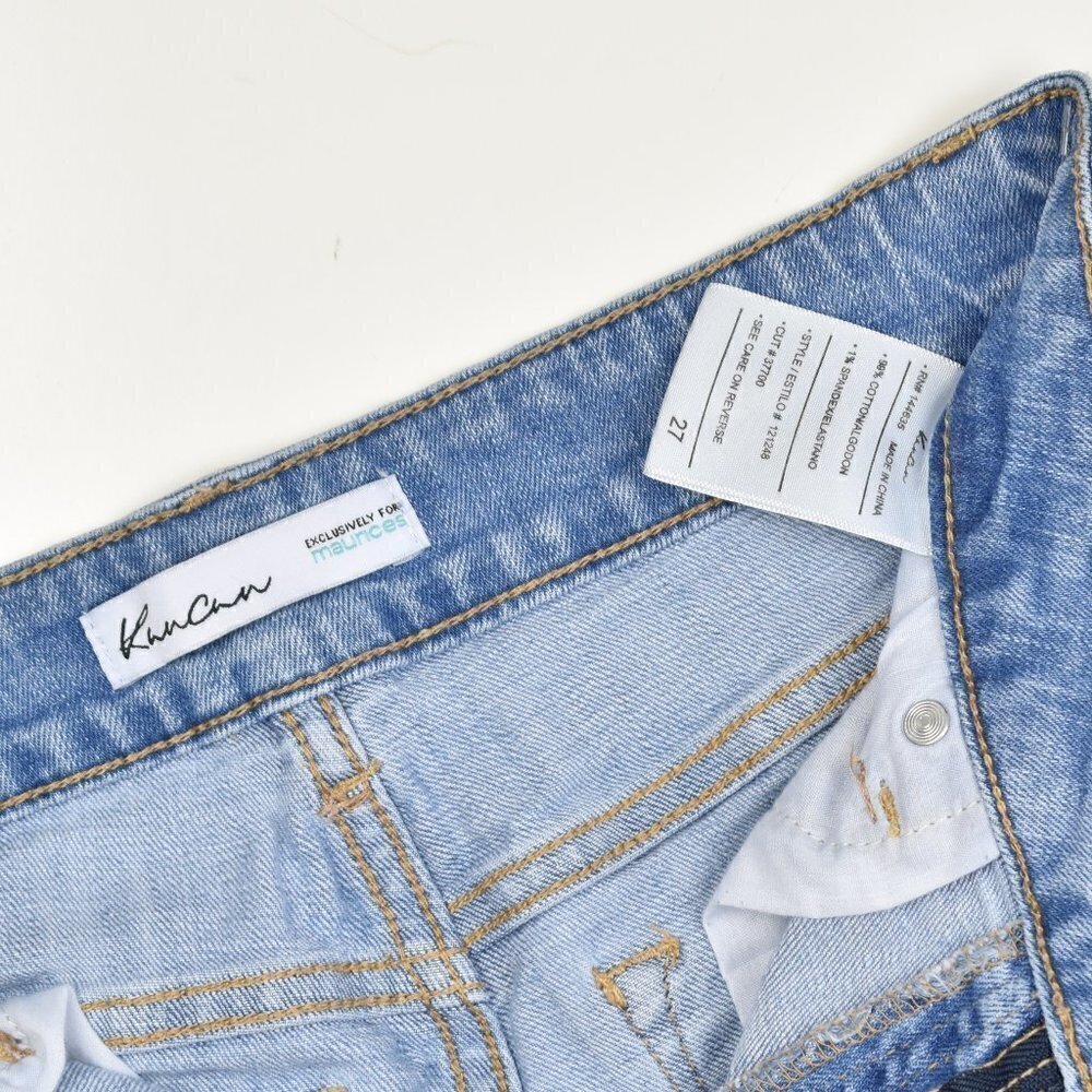 KanCan High Rise Light Wash Distressed Skinny Jeans 27 - Picture 7 of 7